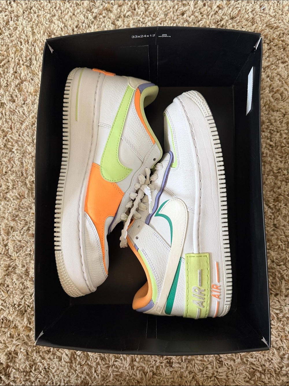 Nike Air Force 1 Shadow White/Peach Cream Lime (DX3718-100) Sneaker